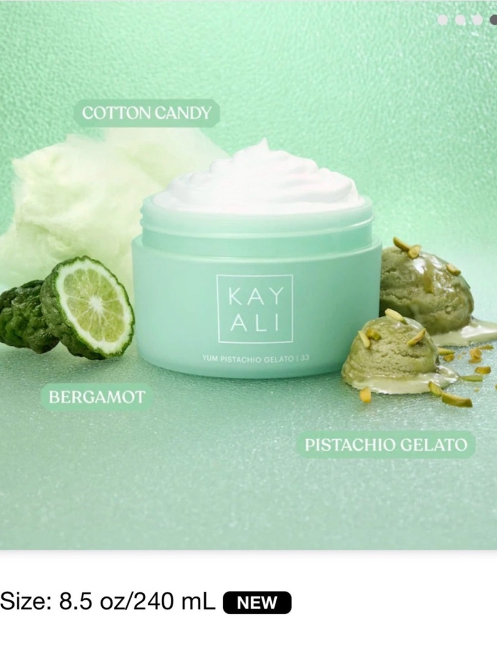 Kayali Pistachio Gelato Silk Soufflé Whipped Body Cream